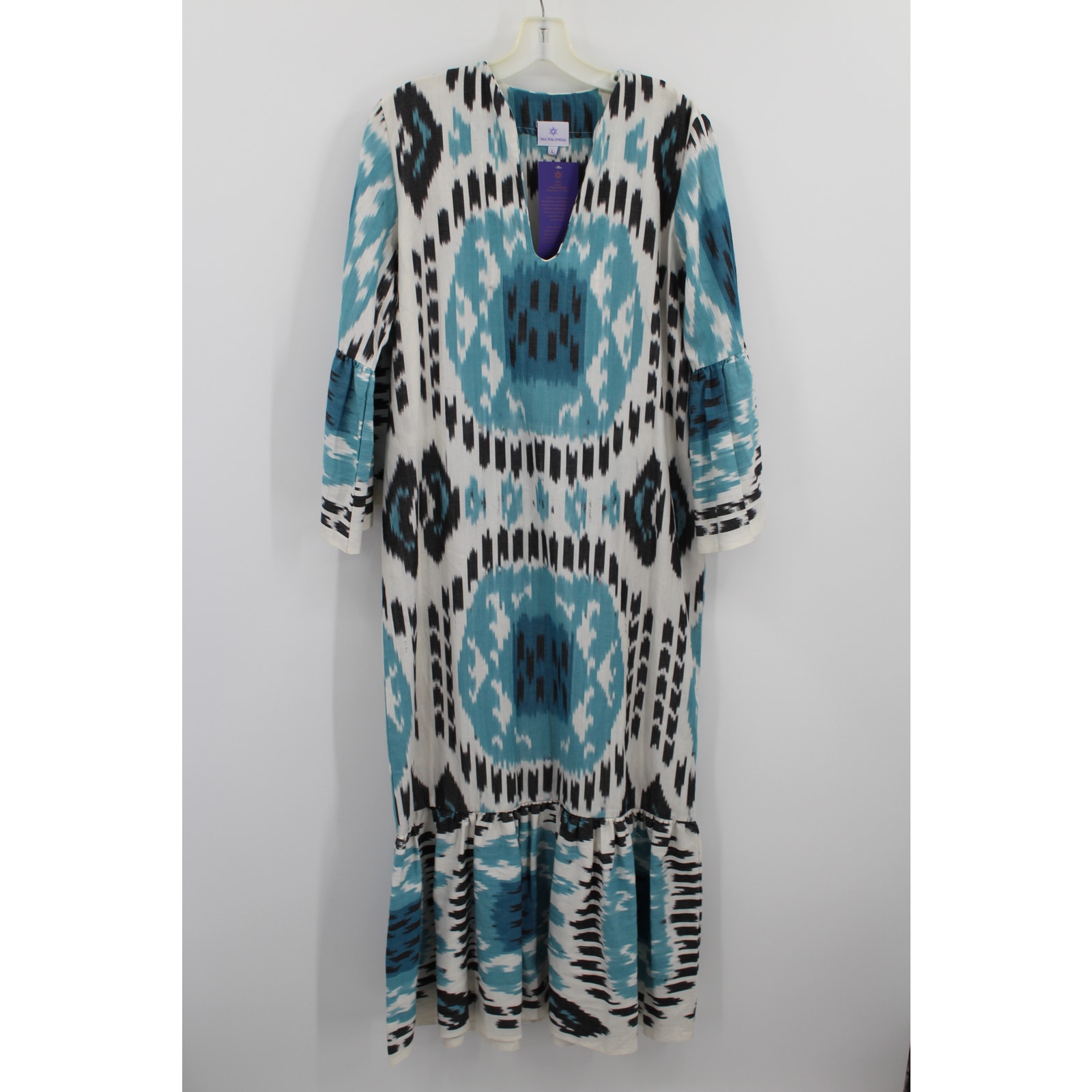 Pax Philomena Bellagio Cotton Ikat Mermaid Dress Size Large New — image 2 of 8